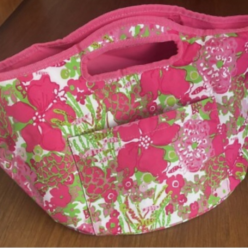 Lilly Pulitzer insulated beverage bucket bag